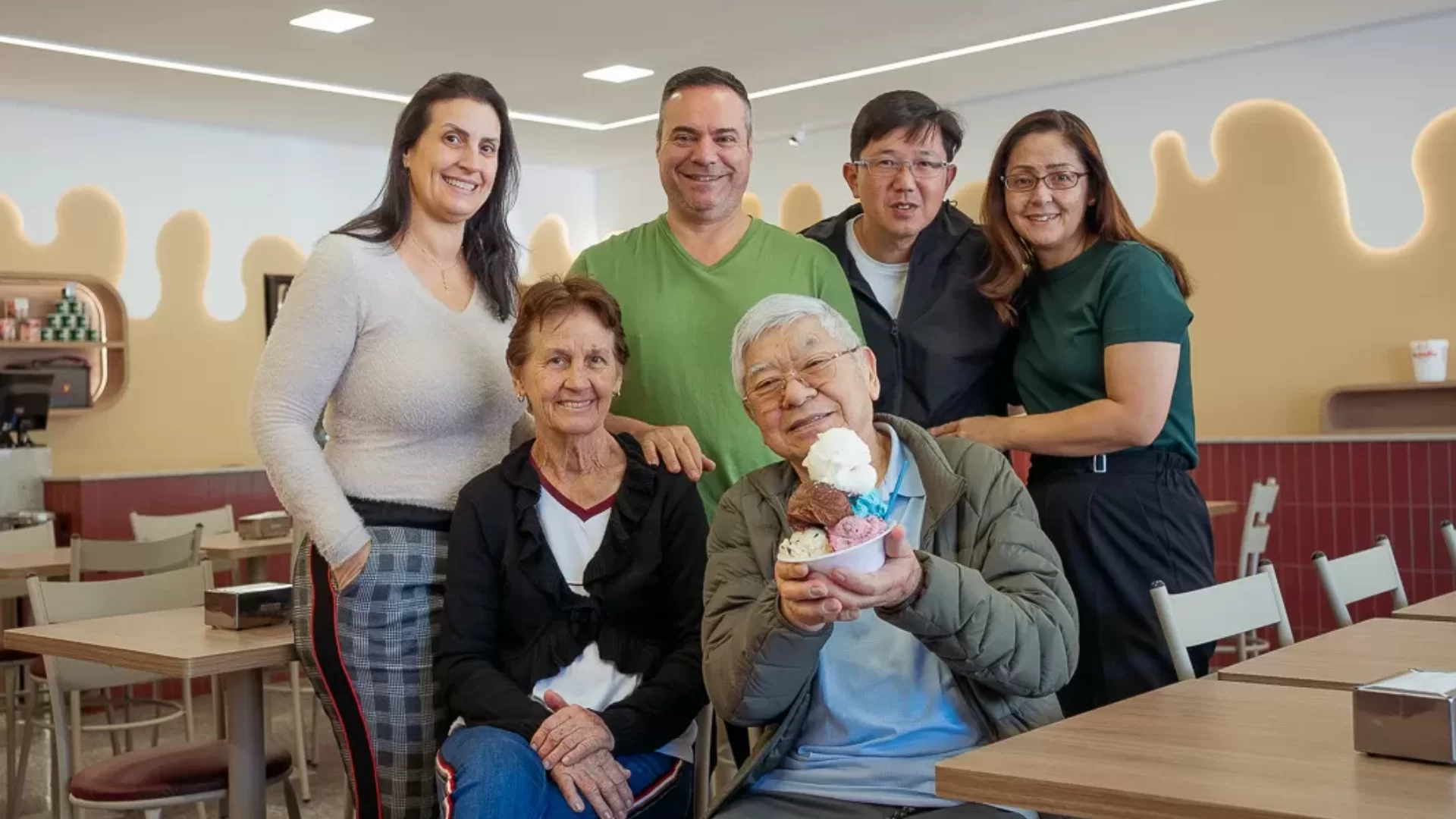Família reunida na Sedução Sorvetes